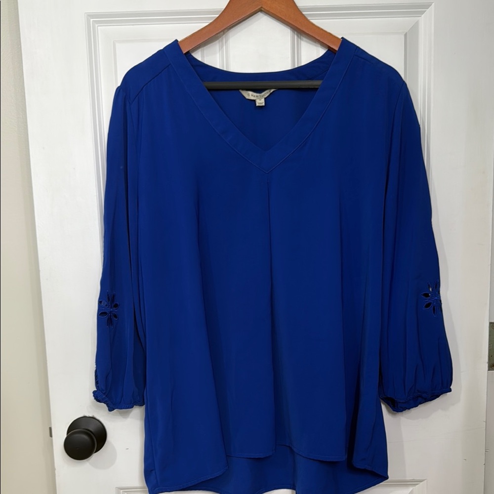 41 Hawthorn Blue Asymmetrical Blouse